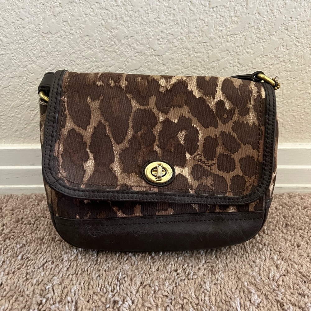 Leopard, Coach, Crossbody.
